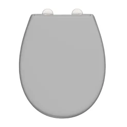 Abattant WC ovale en duroplast gris avec frein de chute ALMA