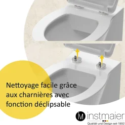 Abattant WC ovale en duroplast noir avec frein de chute ALMA