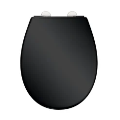 Abattant WC ovale en duroplast noir avec frein de chute ALMA