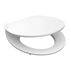 Abattant WC ovale en MDF blanc avec frein de chute GAIA