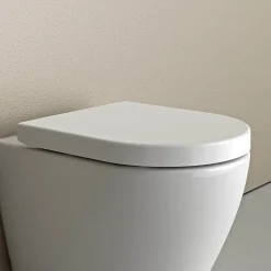 Abattant WC plastique Lunette WC, Cuvette toilette fermeture en douceur - Blanc - 42,5x36,3x4,9cm - U1009