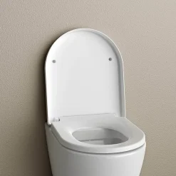 Abattant WC plastique Lunette WC, Cuvette toilette fermeture en douceur - Blanc - 42,5x36,3x4,9cm - U1009