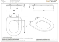 Abattant WC pour WC SANINDUSA Aveiro ABS blanc (non universel)