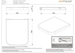 Abattant WC pour WC SANINDUSA Advance blanc (non universel)