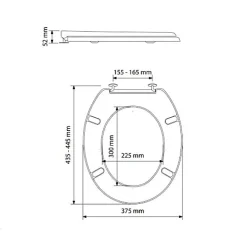 Abattant WC RD 2 Inox - blanc - ref :7RD9001D