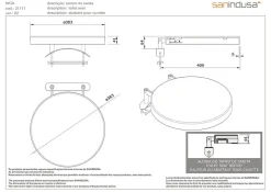 Abattant WC rond pour WC SANINDUSA WCA blanc (non universel)