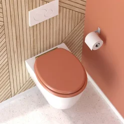 Abattant wc samba mdf terracota déclipsable soft close