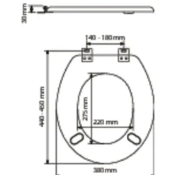 Abattant WC simple - Olfa - Blanc