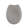 Abattant wc Thermo dur avec frein de chute NEELA Taupe mat Charnières ABS Chromé Spirella