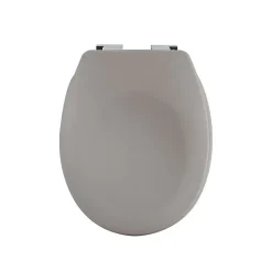 Abattant wc Thermo dur avec frein de chute NEELA Taupe mat Charnières ABS Chromé Spirella