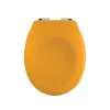 Abattant wc Thermo dur avec frein de chute NEELA Safran mat Charnières ABS Chromé Spirella