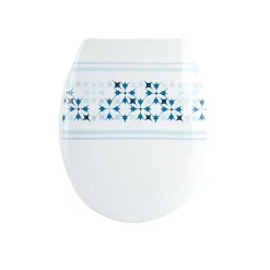 Abattant wc Thermo Dur MALTA Bleu Blanc Charnières PS MSV