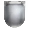 Abattant wood slim déclipsable - Effet métal précieux (48x36.5 cm - Argent)