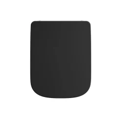 Abbatant WC frein de chute duroplast noir, kit de montage - Balneo Luga