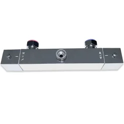 AICA Colonne de douche thermostatique, Acier inoxydable Pomme 200mm+Douchette 3 jets, Chromé