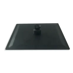 AICA colonne de douche thermostatique avec pomme de tête, douchette et flexible,noir mat
