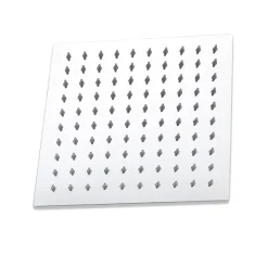 AICA colonne de douche thermostatique avec pomme de tête, douchette et flexible,effet chromé,Carré