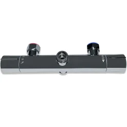 AICA colonne de douche thermostatique en laiton, douche de tête carrée, 3 jets