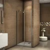 Aica Paroi De Douche Pivotante 100x185cm En 6mm Verre Sécurité Anticalcaire, Installation En Niche