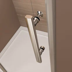 Aica Paroi De Douche Pivotante 100x185cm En 6mm Verre Sécurité Anticalcaire, Installation En Niche