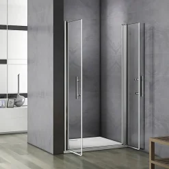 Aica Porte De Douche Battante 95x197cm Porte De Douche Installation En Niche Ouverte Vers L'intérieur Ou L'extérieur