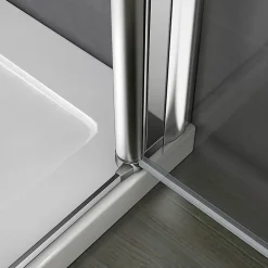 Aica Porte De Douche Battante 95x197cm Porte De Douche Installation En Niche Ouverte Vers L'intérieur Ou L'extérieur
