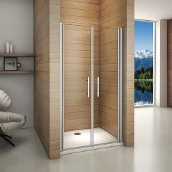 Aica Porte De Douche Battante 85x187cm Porte De Douche Installation En Niche Ouverte Vers L'intérieur Ou L'extérieur