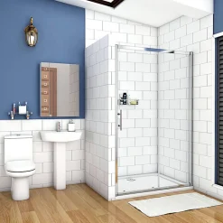 Aica Porte De Douche Coulissante 110x190cm Transparente Chromé