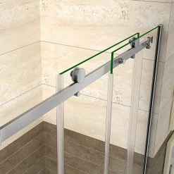 Aica Porte De Douche Coulissante 130x195cm En 8mm Verre Anticalcaire
