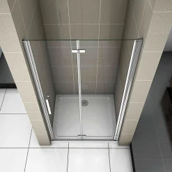Aica Porte De Douche Pivotante Et Pliante 76cm Verre Trempé Anticalcaire Hauteur 185cm