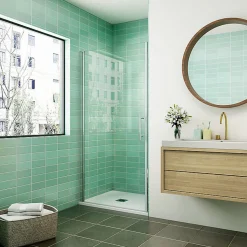 Aica Porte De Douche 80x180cm Porte De Douche Pivotante En Niche 6mm Verre Anticalcaire Porte De Douche Hauteur 180 Cm