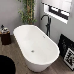 Allegra Baignoire Autoportante Ovale 150 Cm En Acrylique