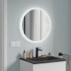 Amoire de toilette suspendue 40x19x72,5cm (LxPxH), 1 porte mirroir, éclairage LED + prise électrique, Charnières mobiles, NEO