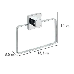 Anneau porte-serviettes en acier inox Quadro