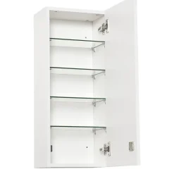 Armoire à pharmacie murale verrouillable - 5 niveaux - verre panneaux blanc