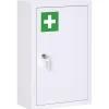 Armoire à pharmacie verrouillable 3 niv. 2 clés logo croix acier blanc