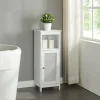 Armoire basse de salle de bain Karlsoey avec 1 porte MDF PVC 80 x 30 x 28 cm blanc en.casa