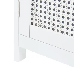 Armoire basse de salle de bain Karlsoey avec 1 porte MDF PVC 80 x 30 x 28 cm blanc en.casa