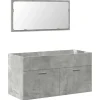 Armoire de bain avec miroir gris béton bois d'ingénierie vidaXL