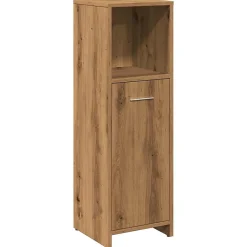 Armoire de bain chêne artisanal 30x30x95 cm bois d'ingénierie vidaXL