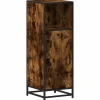 Armoire de bain chêne fumé 35x37,5x100cm bois d'ingénierie vidaXL