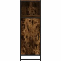 Armoire de bain chêne fumé 35x37,5x100cm bois d'ingénierie vidaXL