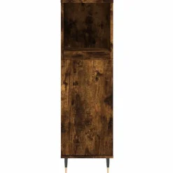 Armoire de bain chêne fumé 30x30x100 cm bois d'ingénierie vidaXL