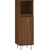 Armoire de bain chêne marron 30x30x100 cm bois d'ingénierie vidaXL