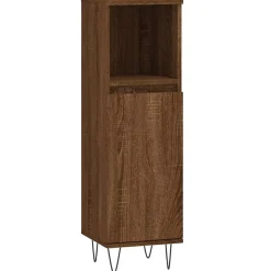 Armoire de bain chêne marron 30x30x100 cm bois d'ingénierie vidaXL