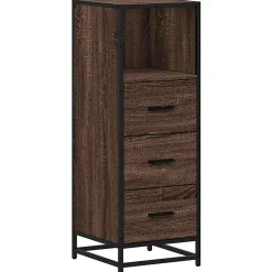 Armoire de bain chêne marron 35x37,5x100 cm bois d'ingénierie vidaXL