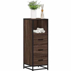 Armoire de bain chêne marron 35x37,5x100 cm bois d'ingénierie vidaXL
