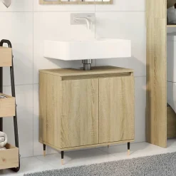 Armoire de bain chêne sonoma 58x33x60 cm bois d'ingénierie vidaXL