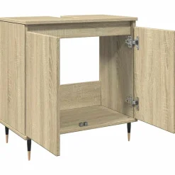 Armoire de bain chêne sonoma 58x33x60 cm bois d'ingénierie vidaXL