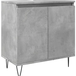 Armoire de bain gris béton 58x33x60 cm bois d'ingénierie vidaXL